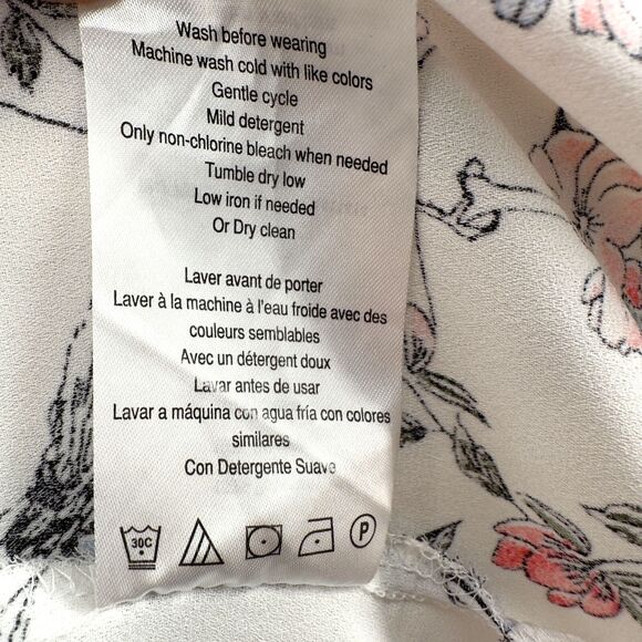 Motherhood Maternity Floral Cold Shoulder Tunic Black Piping Womens Size 1X - Picture 8 of 10